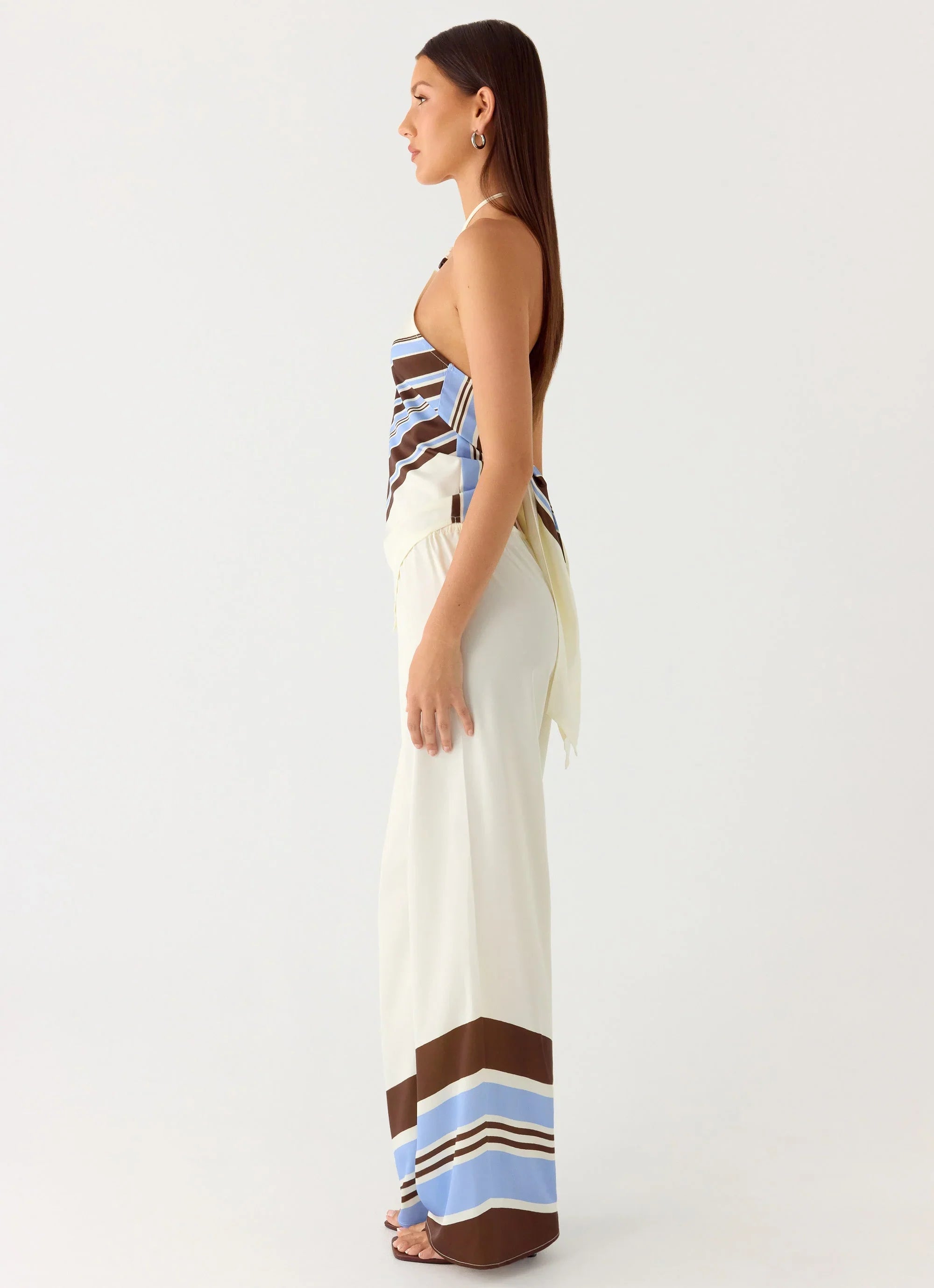 Julissa Halter Top - Purple Stripe
