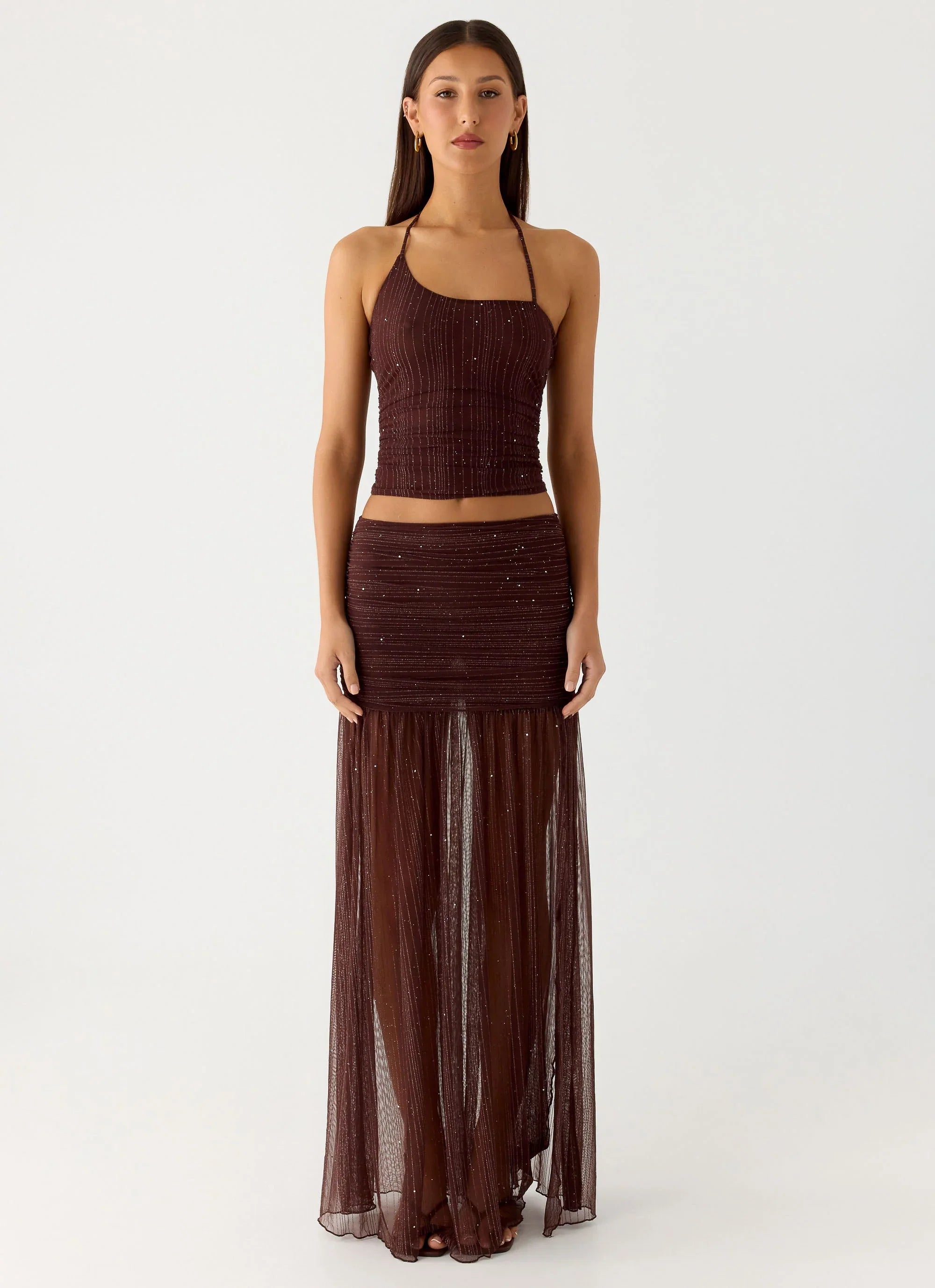 Sparkling Night Top - Chocolate