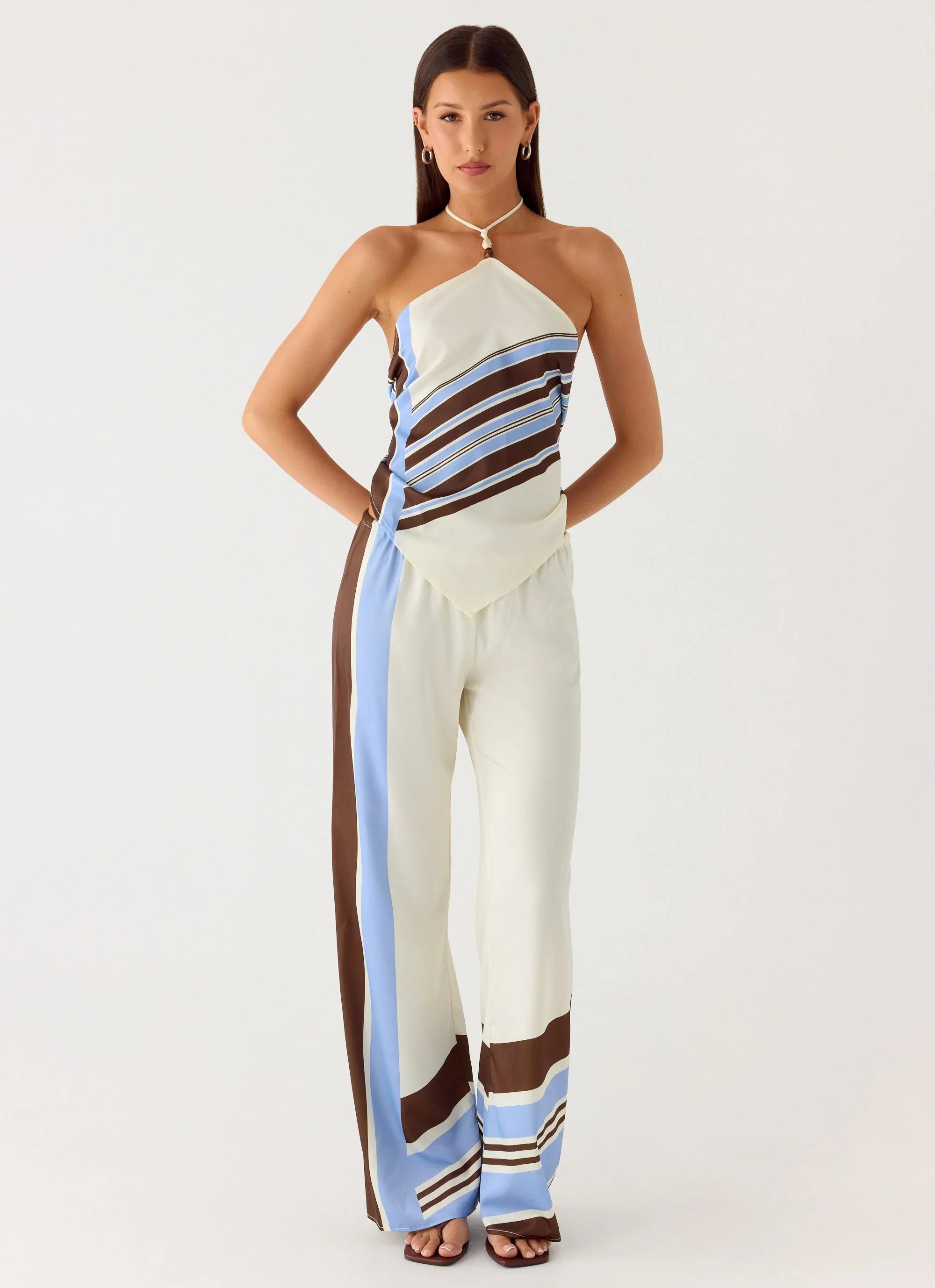 Deacon Low Rise Pants - Purple Stripe