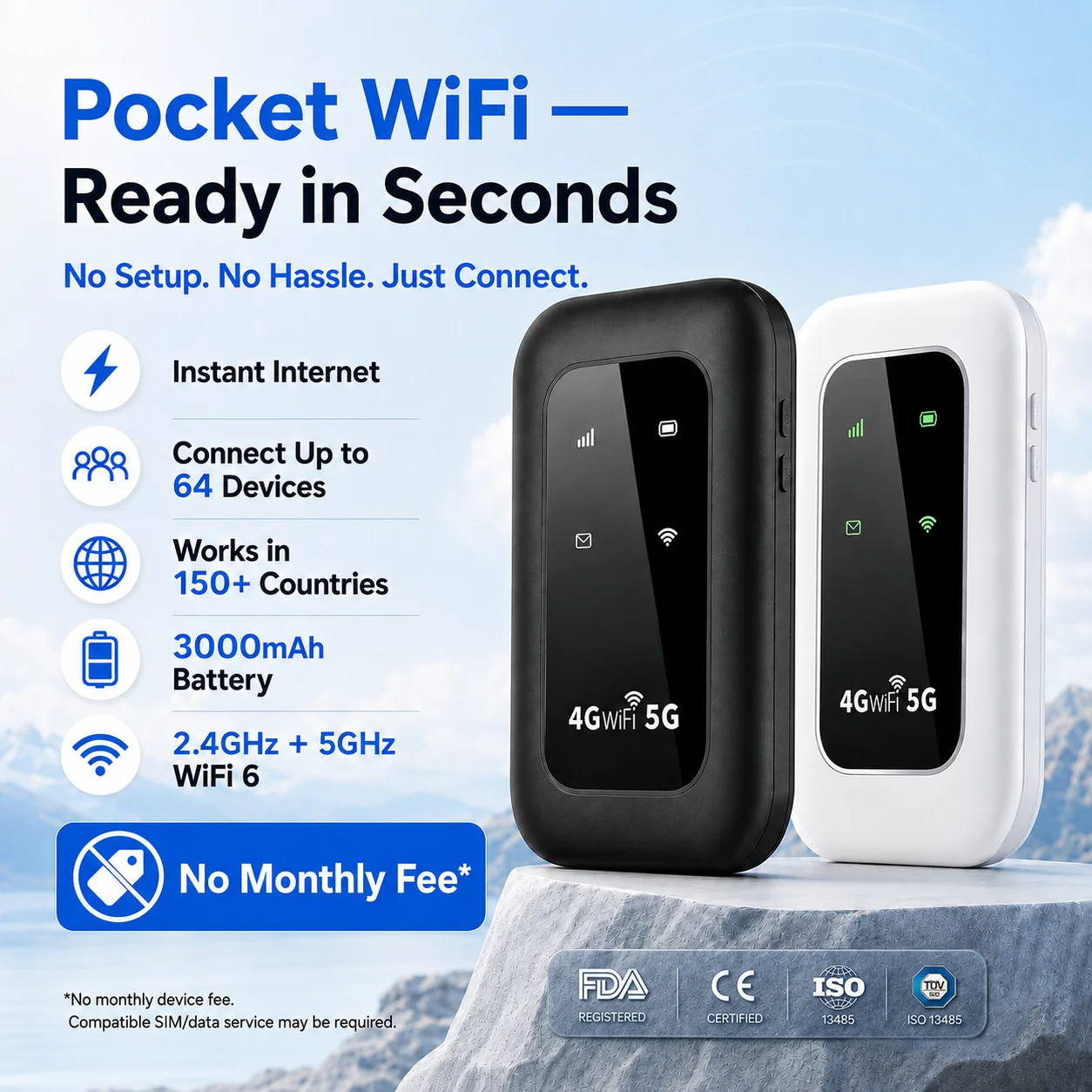 📶 2026 Pocket WiFi — Fast, Portable Internet for Travel, Work & Home Backup